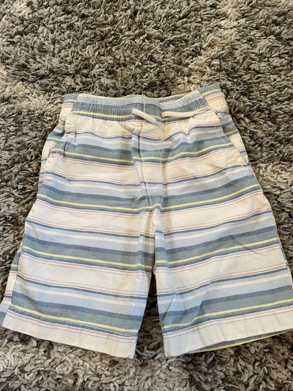 OshKosh B'gosh Striped Blue & Cream Athletic Shorts